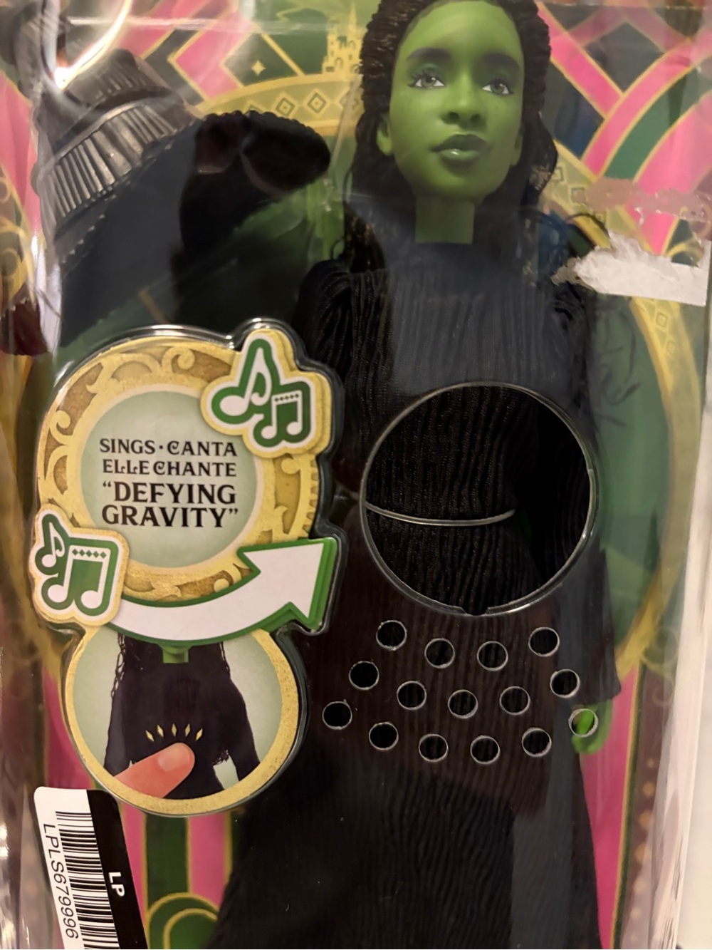 Mattel Green and Black Musical Character Doll - 'Defying Gravity' Alphba NWT